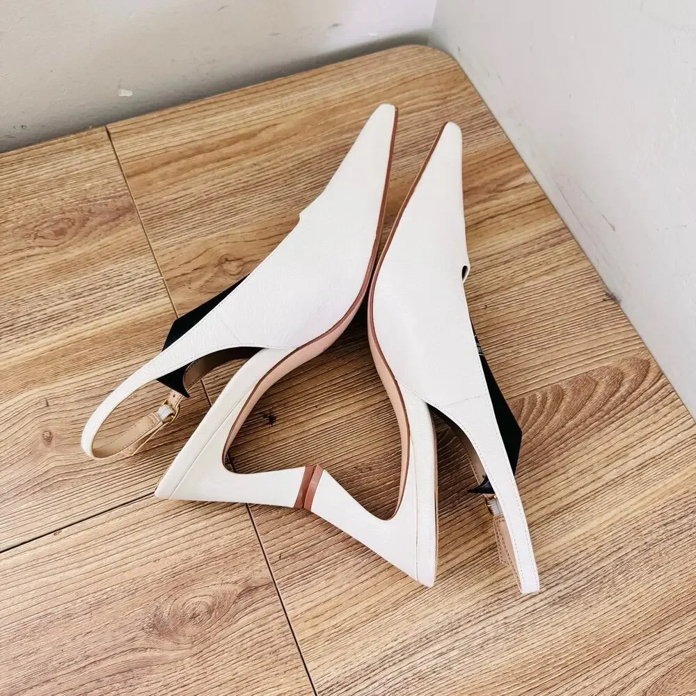 27 EDIT Naturalizer Elaine slingback pumps White Women’s Size 9.5 Wide